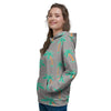 Cartoon Palm Tree Hawaiian Print Women's Hoodie-grizzshop