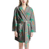 Cartoon Palm Tree Hawaiian Print Women's Robe-grizzshop