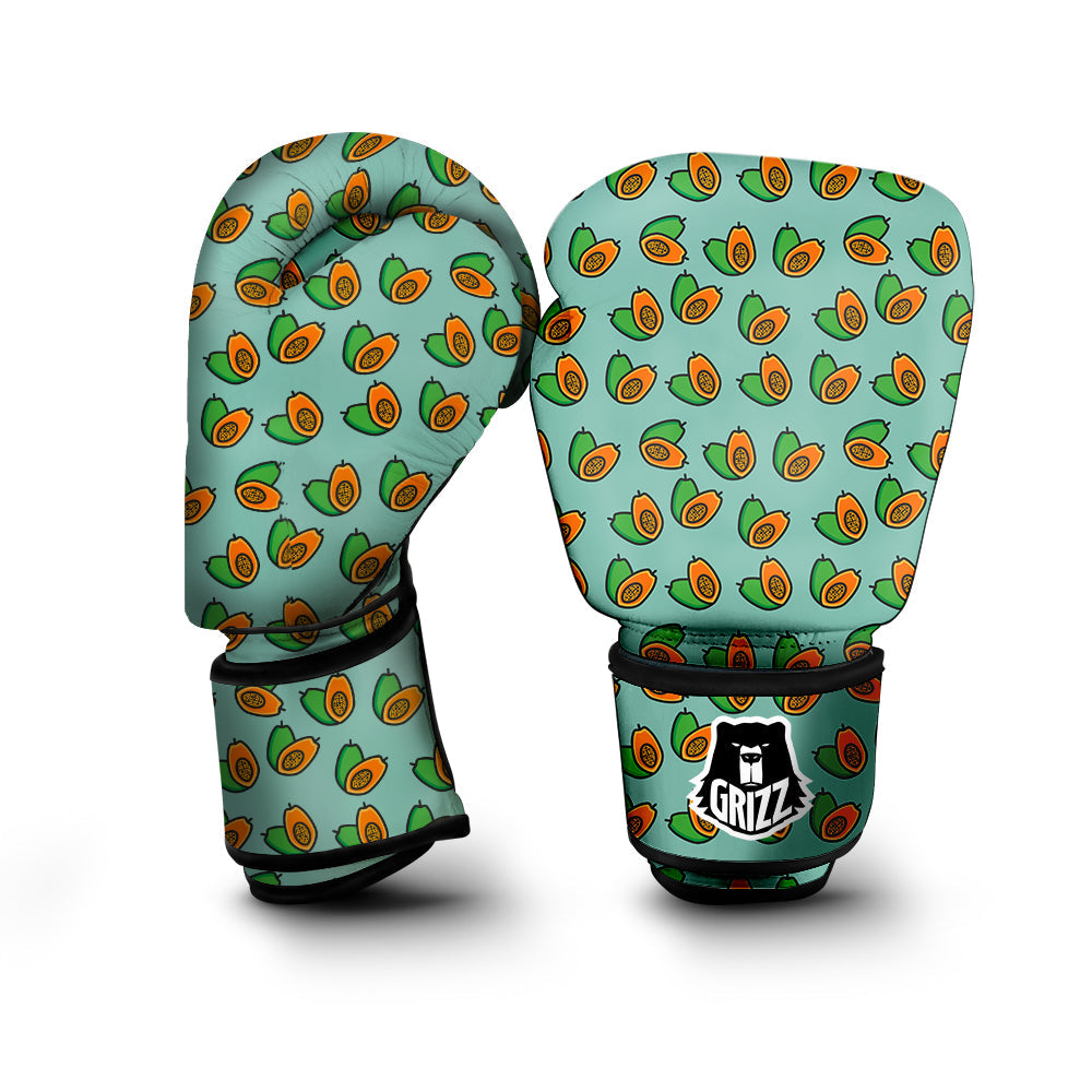 Cartoon Papaya Print Pattern Boxing Gloves-grizzshop