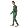 Cartoon Papaya Print Pattern Men's Pajamas-grizzshop