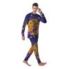 Cartoon Pizza Planet Print Men's Pajamas-grizzshop