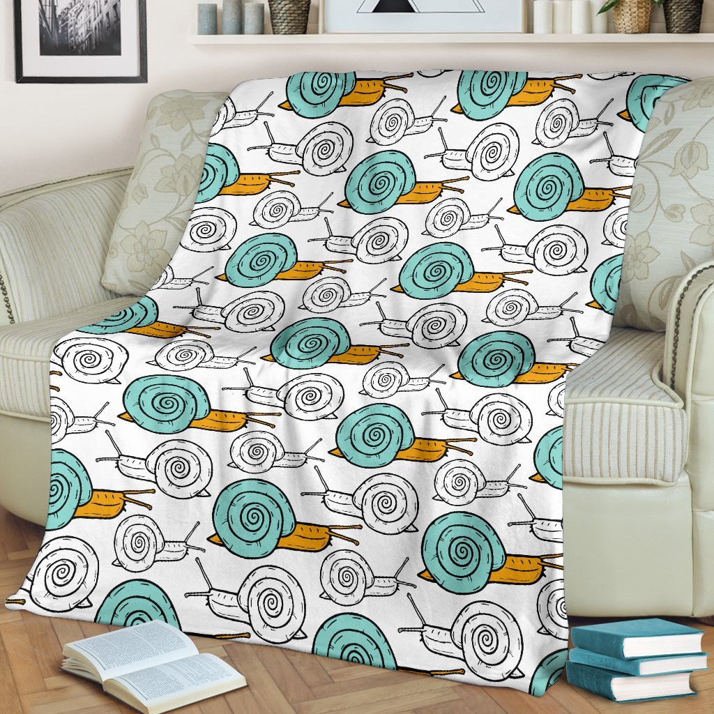 Cartoon Snail Pattern Print Blanket-grizzshop