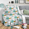 Cartoon Snail Pattern Print Blanket-grizzshop