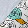 Cartoon Snail Pattern Print Blanket-grizzshop