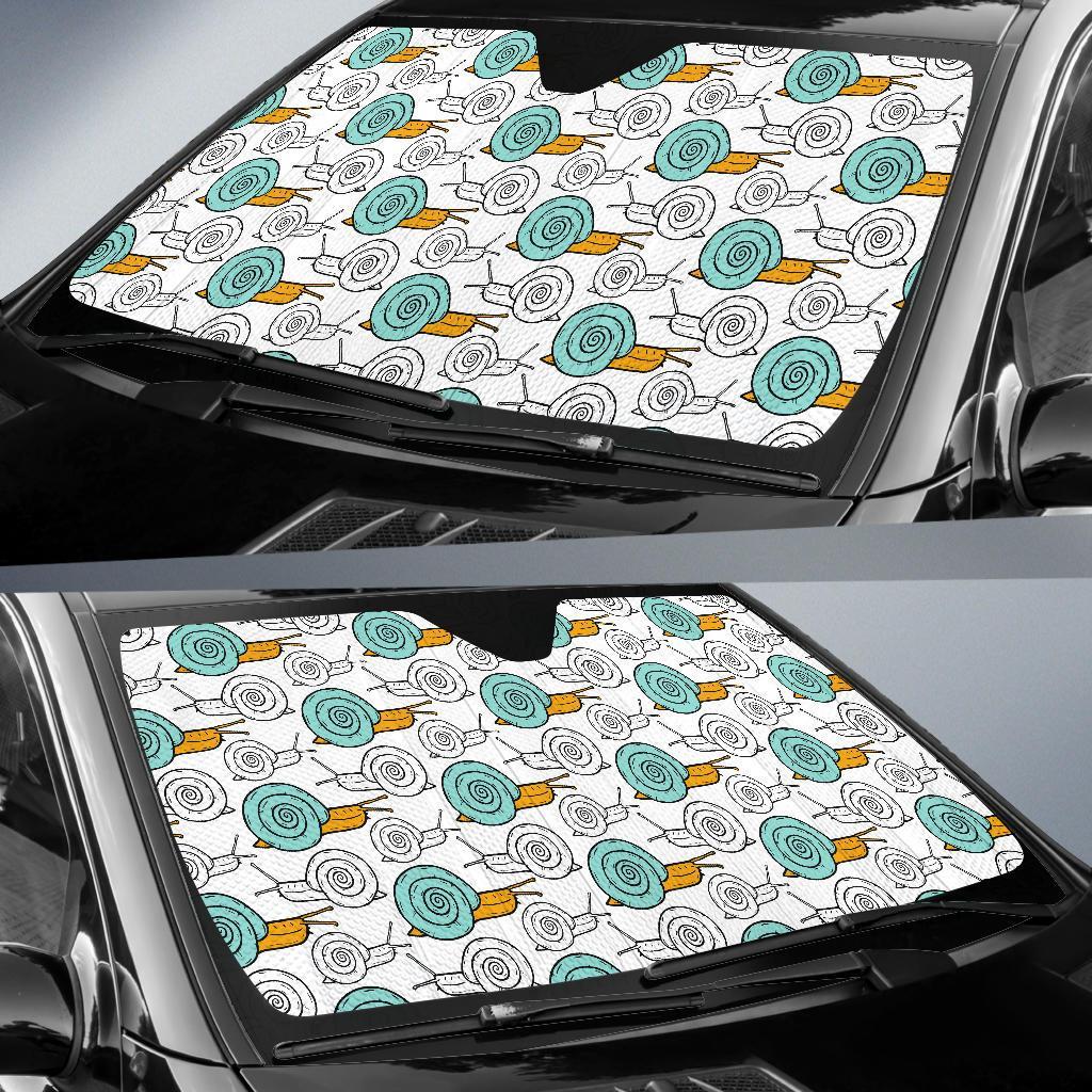 Cartoon Snail Pattern Print Car Sun Shade-grizzshop