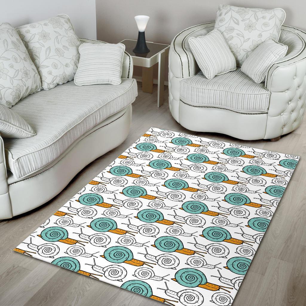 Cartoon Snail Pattern Print Floor Mat-grizzshop