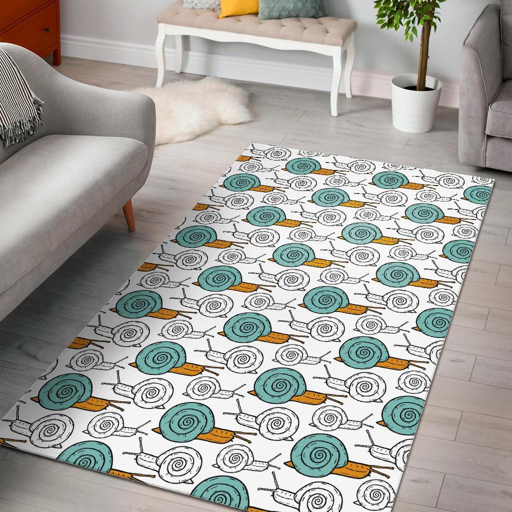 Cartoon Snail Pattern Print Floor Mat-grizzshop