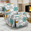 Cartoon Snail Pattern Print Recliner Cover-grizzshop