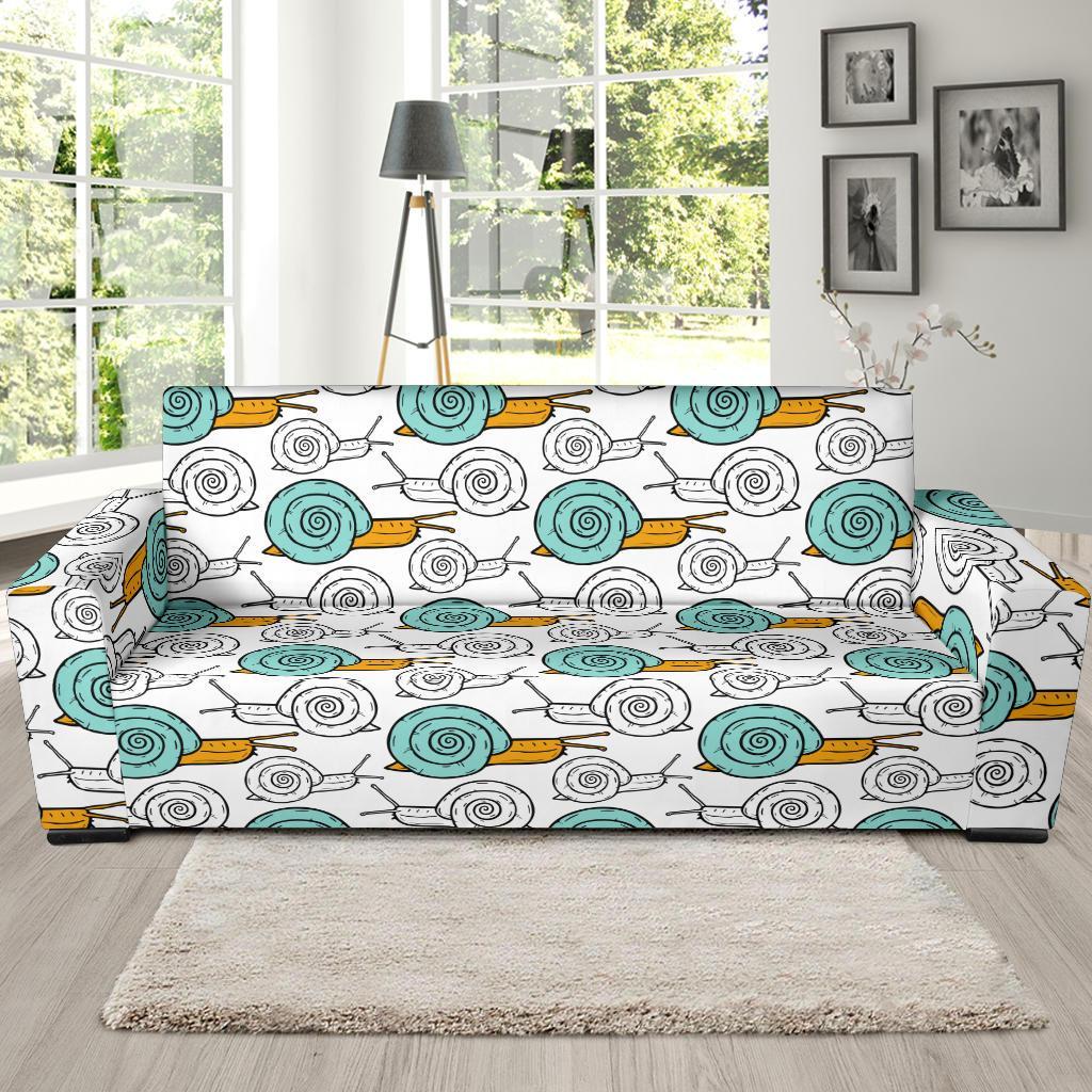 Cartoon Snail Pattern Print Sofa Covers-grizzshop