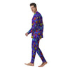 Cartoon Space Ships And Planets Print Pattern Men's Pajamas-grizzshop