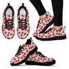 Cartoon Strawberry Pattern Print Black Sneaker Shoes For Men Women-grizzshop