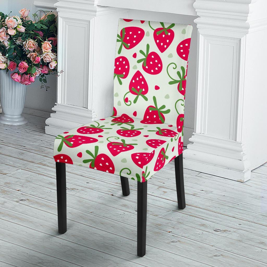 Cartoon Strawberry Pattern Print Chair Cover-grizzshop