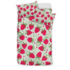 Cartoon Strawberry Pattern Print Duvet Cover Bedding Set-grizzshop