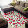 Cartoon Strawberry Pattern Print Floor Mat-grizzshop