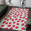 Cartoon Strawberry Pattern Print Floor Mat-grizzshop