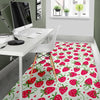 Cartoon Strawberry Pattern Print Floor Mat-grizzshop