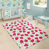 Cartoon Strawberry Pattern Print Floor Mat-grizzshop