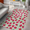 Cartoon Strawberry Pattern Print Floor Mat-grizzshop