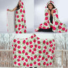 Cartoon Strawberry Pattern Print Hooded Blanket-grizzshop