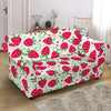 Cartoon Strawberry Pattern Print Loveseat Cover-grizzshop