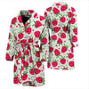 Cartoon Strawberry Pattern Print Men Long Robe-grizzshop