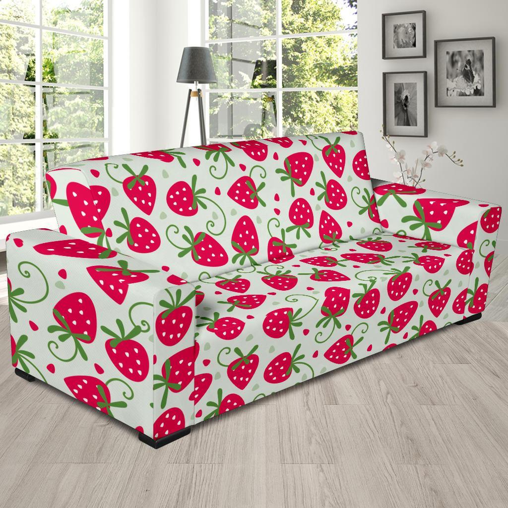 Cartoon Strawberry Pattern Print Sofa Covers-grizzshop