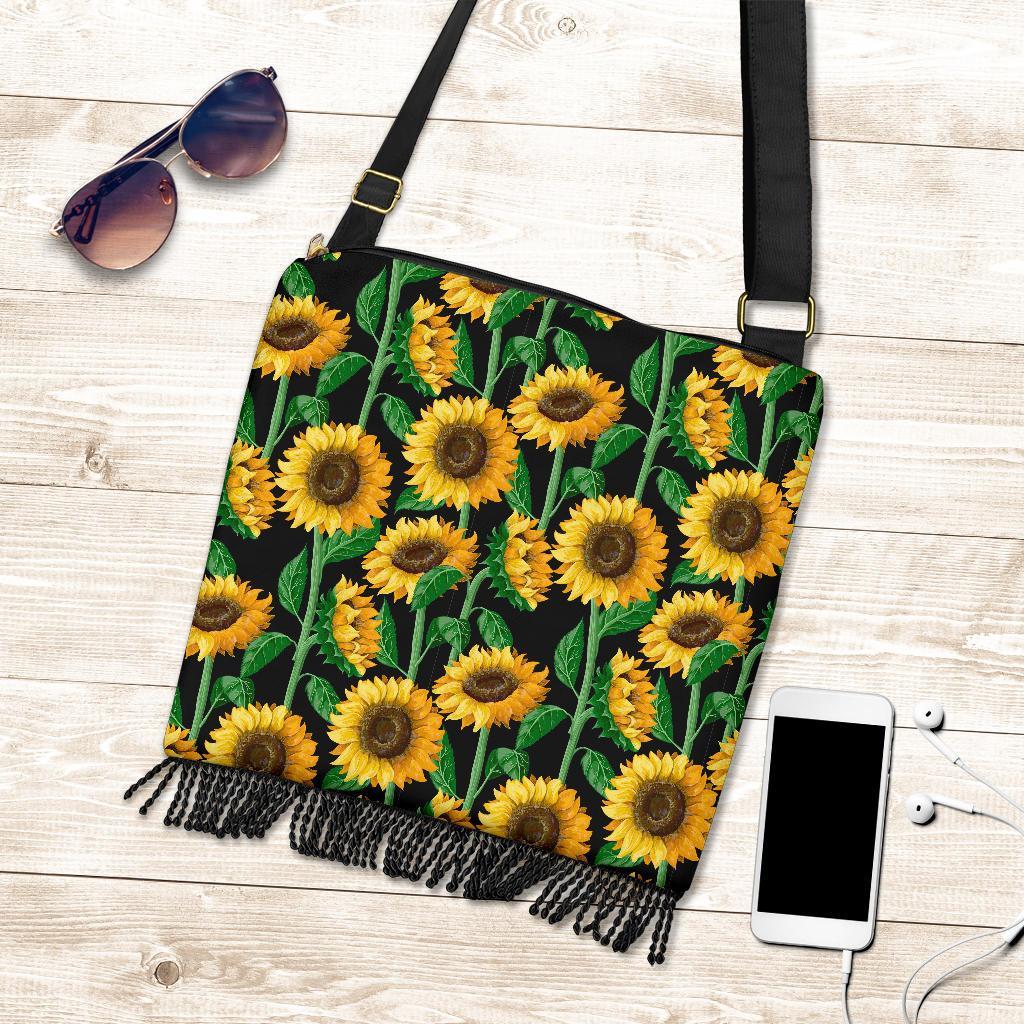 Cartoon Sunflower Pattern Print Crossbody bags-grizzshop