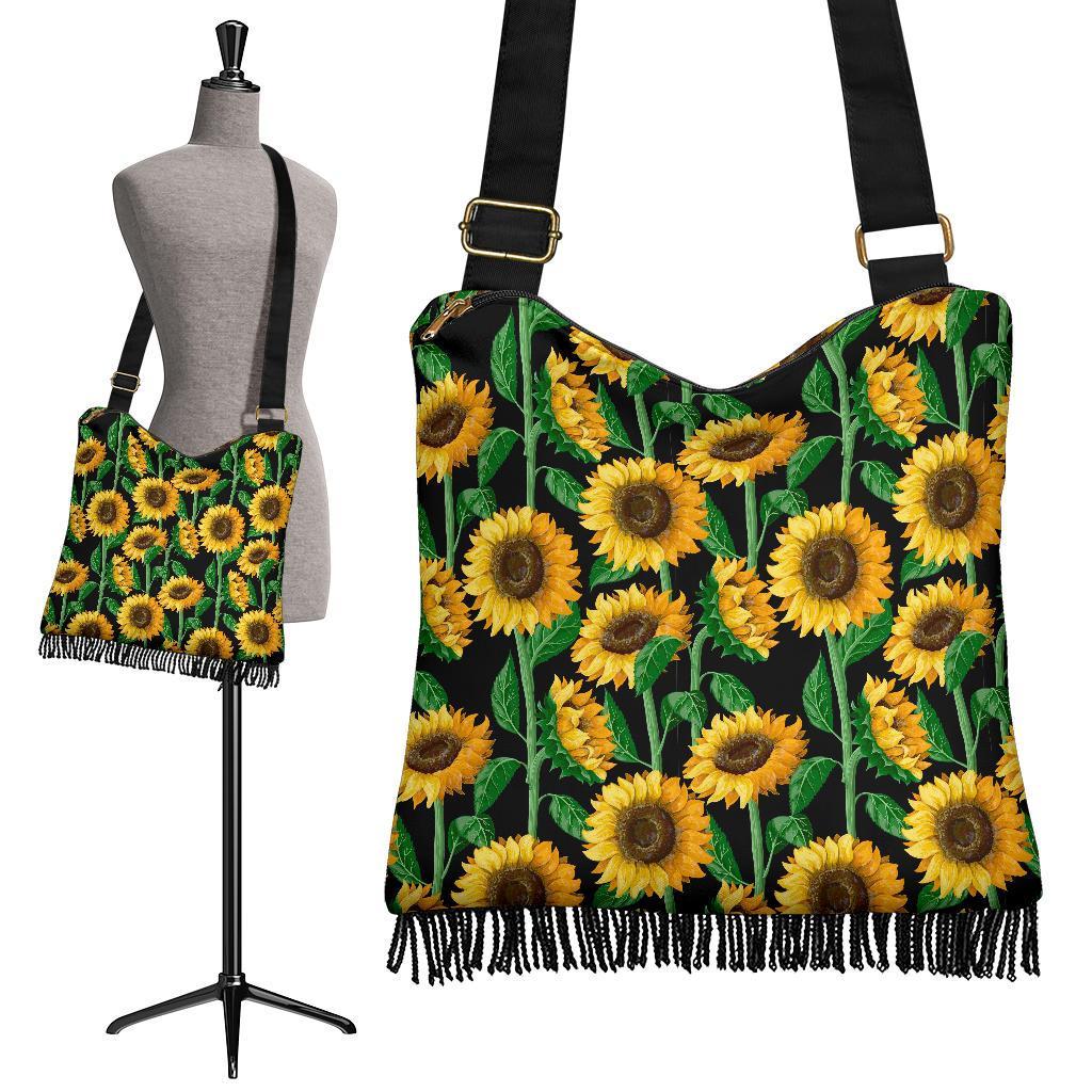 Cartoon Sunflower Pattern Print Crossbody bags-grizzshop