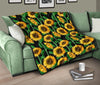 Cartoon Sunflower Pattern Print Quilt-grizzshop