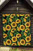 Cartoon Sunflower Pattern Print Quilt-grizzshop