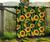 Cartoon Sunflower Pattern Print Quilt-grizzshop