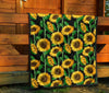 Cartoon Sunflower Pattern Print Quilt-grizzshop