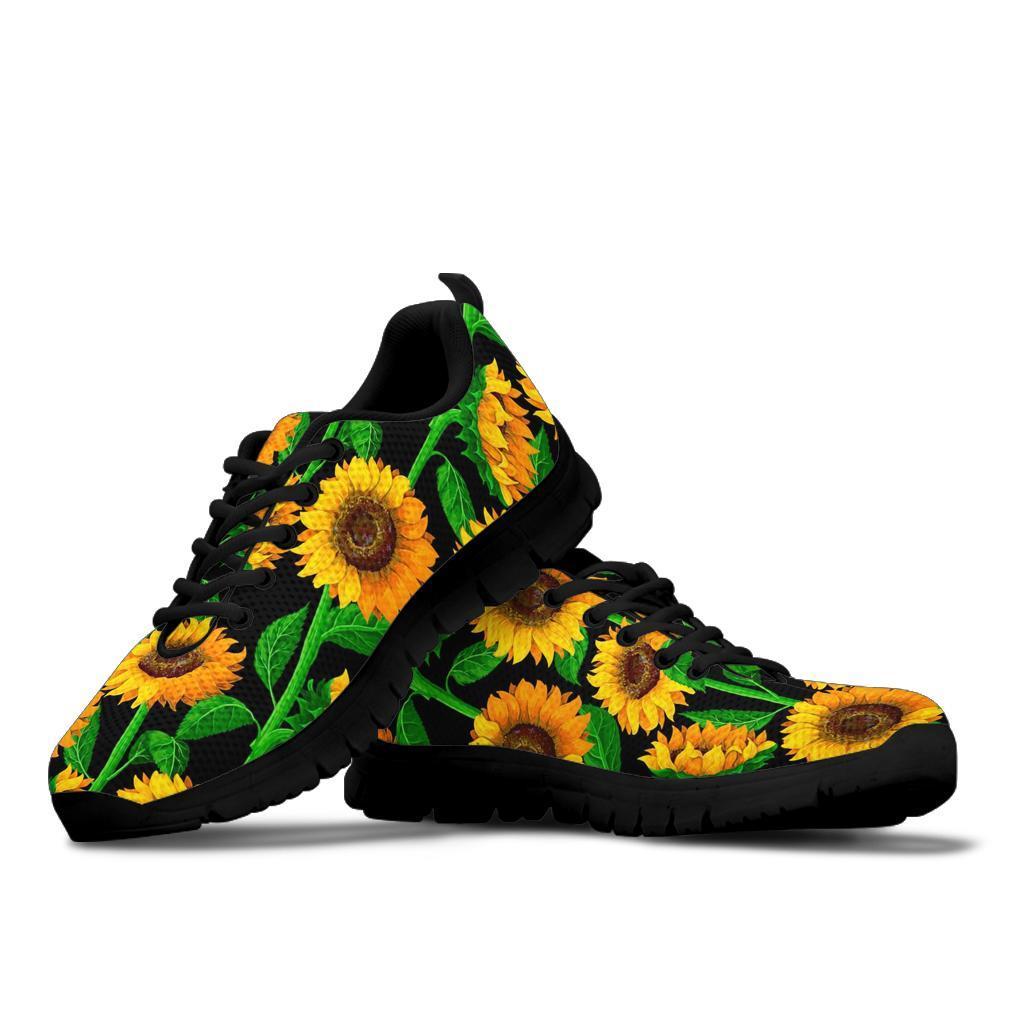 Cartoon Sunflower Pattern Print Sneaker Shoes For Men Women-grizzshop