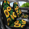 Cartoon Sunflower Pattern Print Universal Fit Car Seat Covers-grizzshop