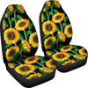 Cartoon Sunflower Pattern Print Universal Fit Car Seat Covers-grizzshop