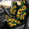 Cartoon Sunflower Pattern Print Universal Fit Car Seat Covers-grizzshop