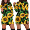 Cartoon Sunflower Pattern Print Women Hoodie Dress-grizzshop