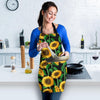 Cartoon Sunflower Pattern Print Women's Apron-grizzshop