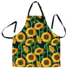 Cartoon Sunflower Pattern Print Women's Apron-grizzshop