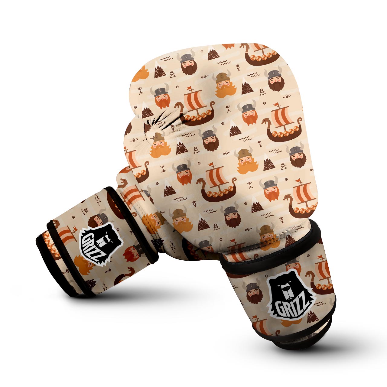 Cartoon Viking Norse Boxing Gloves-grizzshop