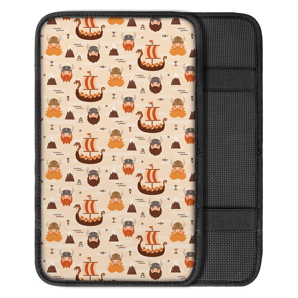 Cartoon Viking Norse Car Console Cover-grizzshop