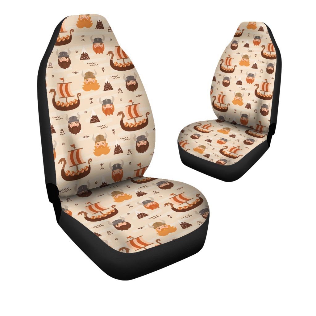 Cartoon Viking Norse Car Seat Covers-grizzshop