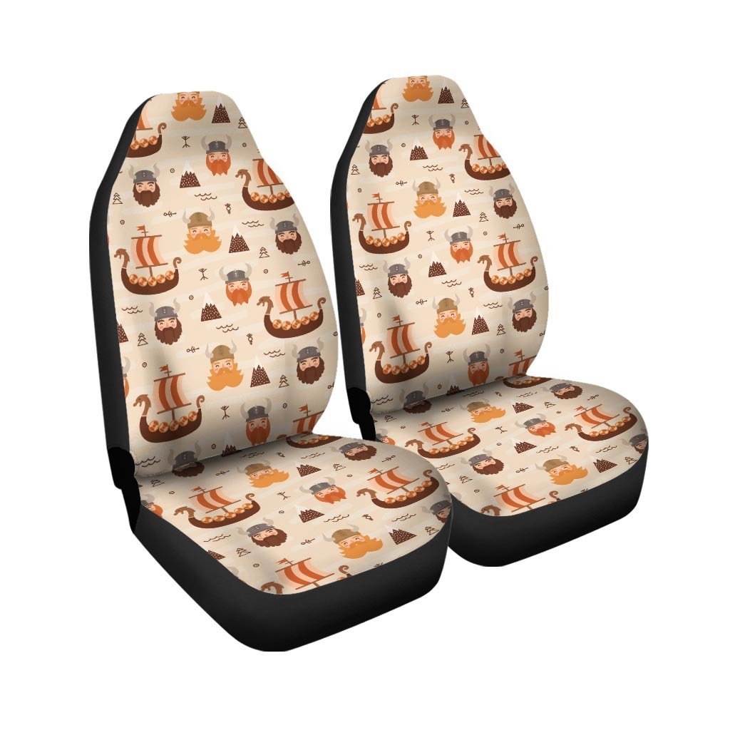 Cartoon Viking Norse Car Seat Covers-grizzshop