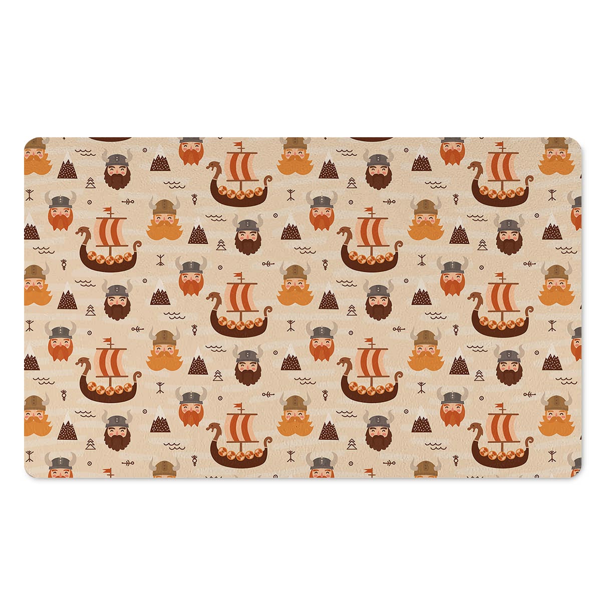 Cartoon Viking Norse Door Mat-grizzshop