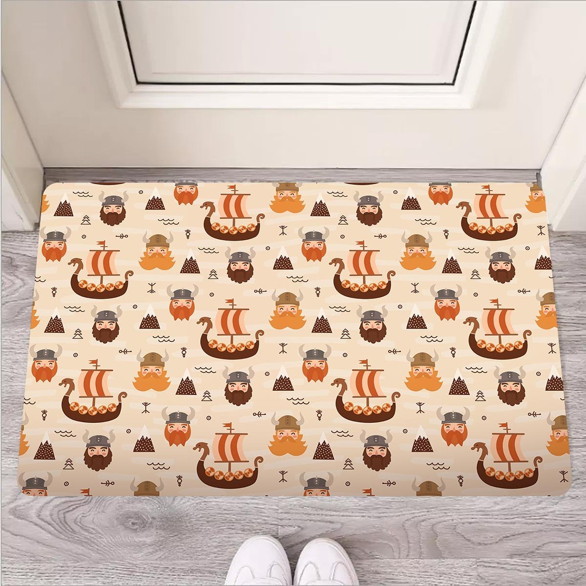 Cartoon Viking Norse Door Mat-grizzshop