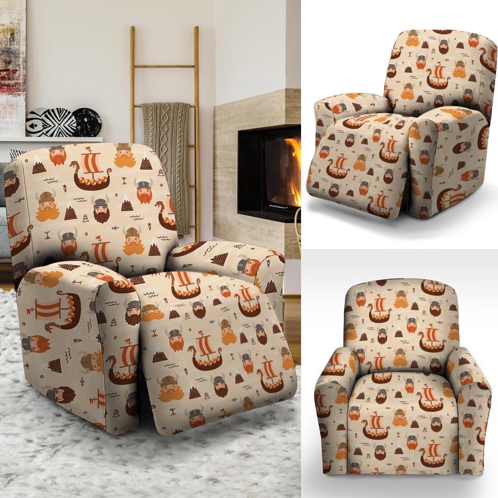 Cartoon Viking Norse Recliner Cover-grizzshop