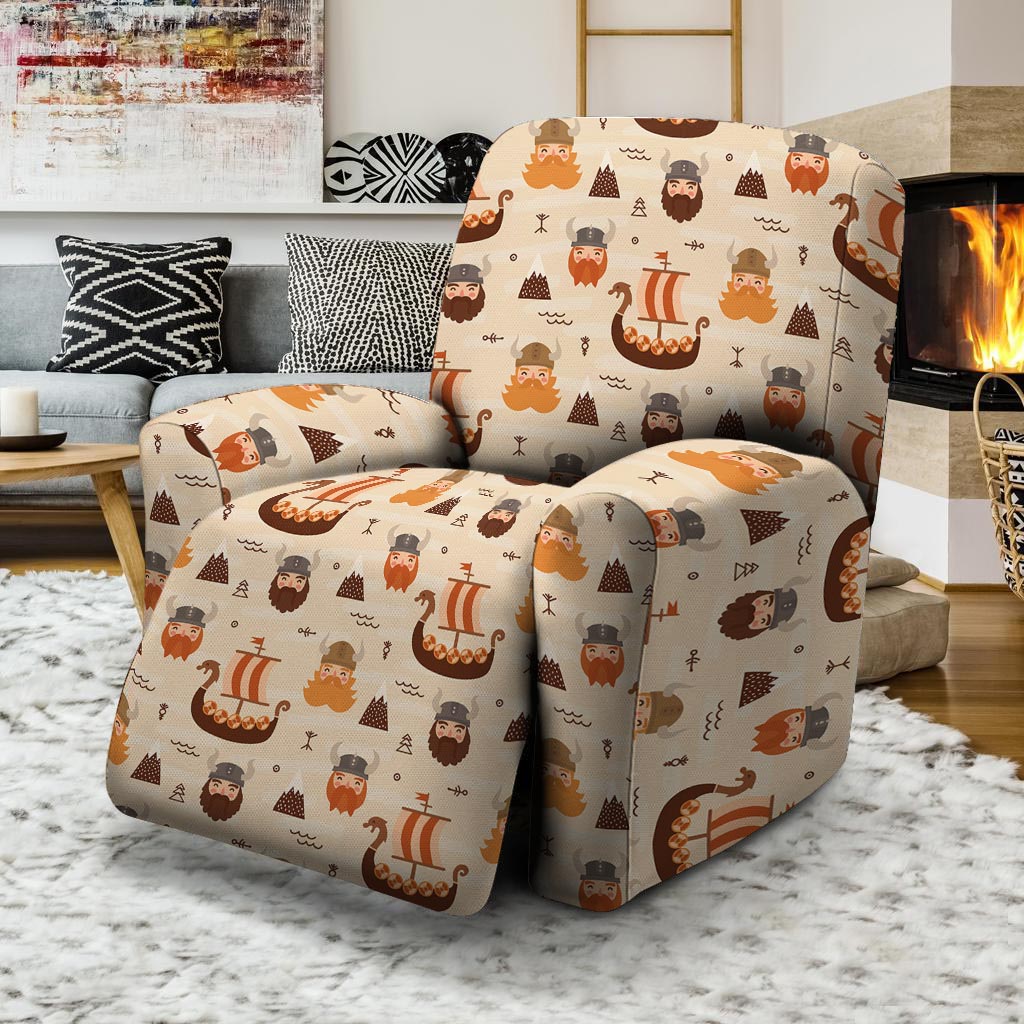 Cartoon Viking Norse Recliner Cover-grizzshop