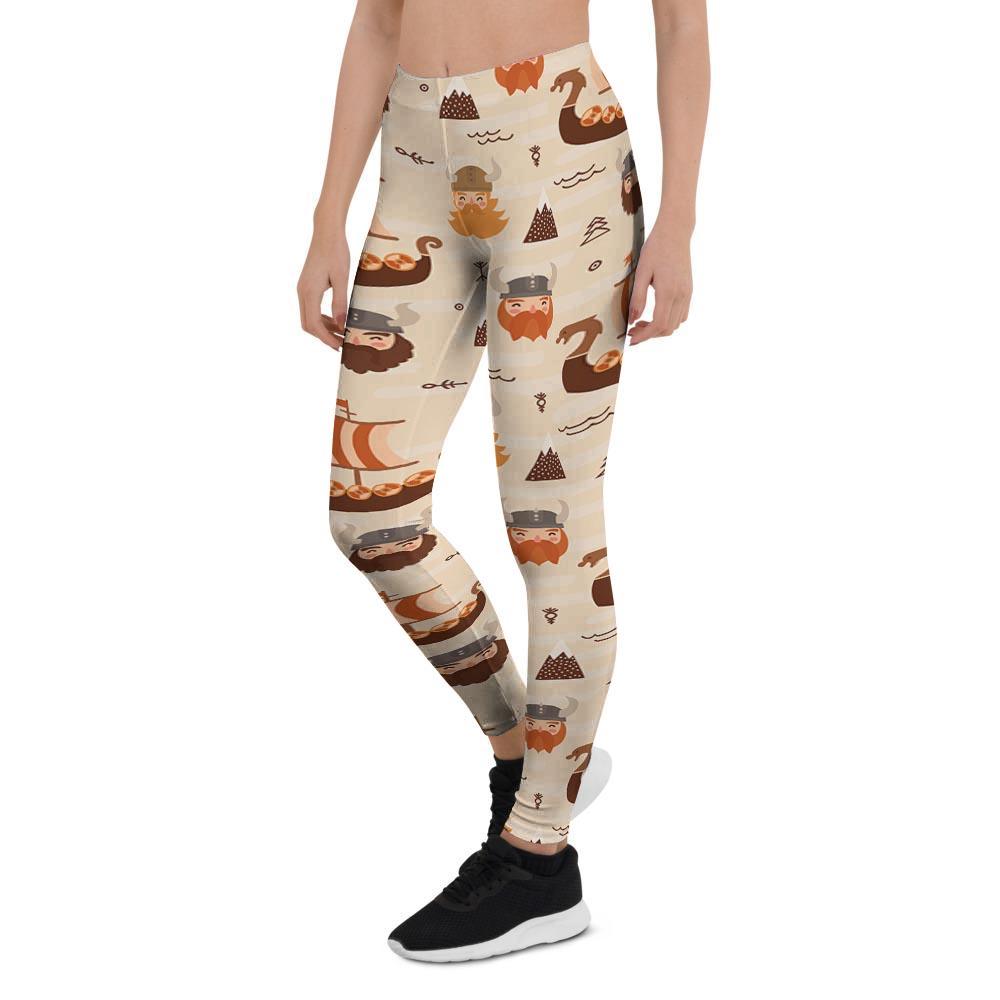 Cartoon Viking Norse Women's Leggings-grizzshop