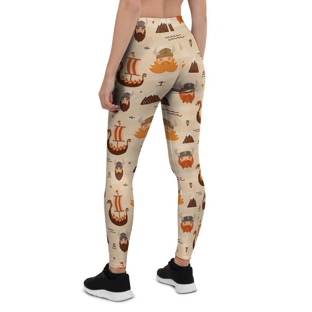 Cartoon Viking Norse Women's Leggings-grizzshop