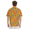 Cartoon Virus Print Pattern Men's Short Sleeve Shirts-grizzshop